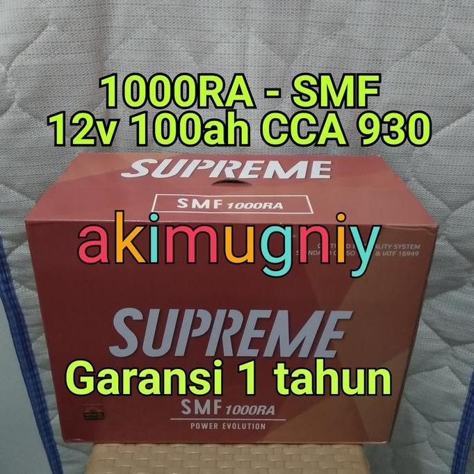 

Terlaris Aki 1000Ra Mf Kering 12V 100Ah Cca 930 Truck Genset Kapal