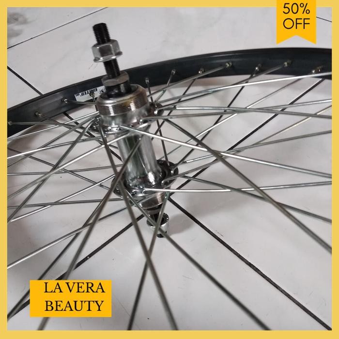 PAKET RODA SEPEDA 26 BELAKANG FULL HITAM , PELEK +JARI BAN LUAR DALAM PROMO TERBARU