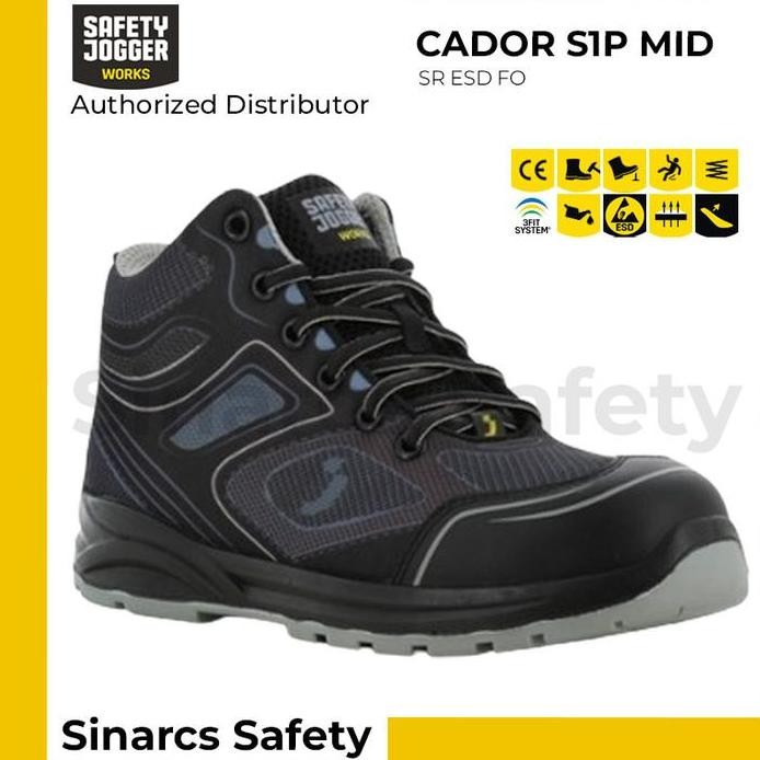 

Terlaris Sepatu Safety Jogger Cador S1P Mid - Grey / Abu-Abu