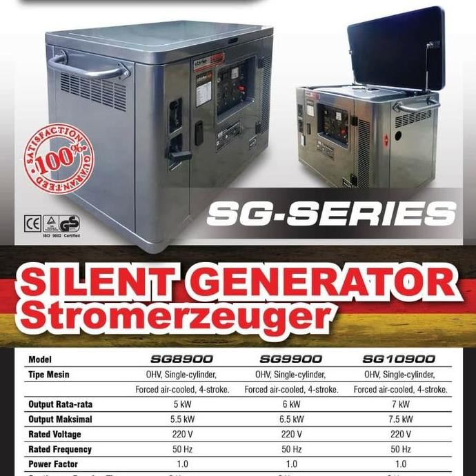 

Terlaris Silent Genset 7500 Watt Sg10900 Heavy Star Industries