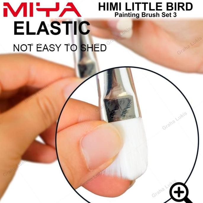 

ready Miya Himi Little Bird Painting Brush Set 3 - Kuas Lukis