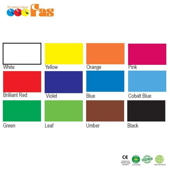 

ready FAS - Super Tempera Washable Poster Paint 500ml Cat Air Anak Painting