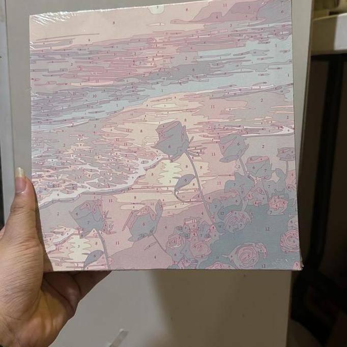 

ready diy canvas painting number karakter anime kartun bunga alam