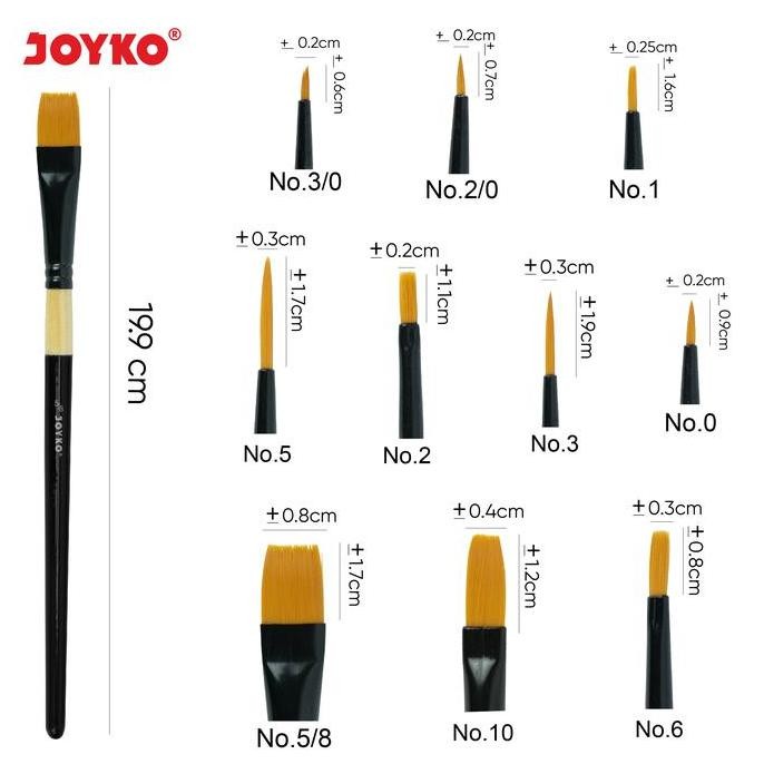 

ready Joyko Brush Set Acrylic / Kuas Lukis Cat Akrilik Air Poster BR-9