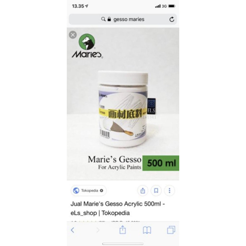 

ready Gesso maries 500 ml putih