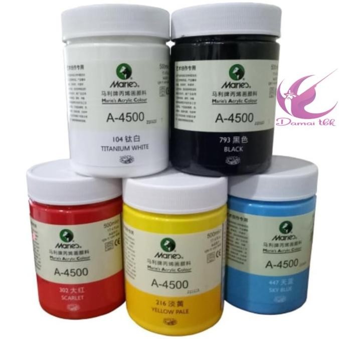 

ready Maries Acrylic Paint 500ml Cat Maries Akrilik 500ml
