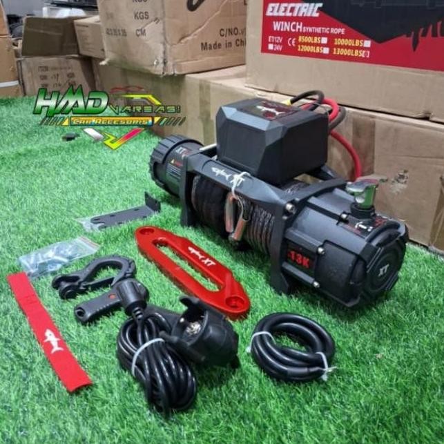 winch shark 13000Lbs Tali plsma kapasitas 6Ton 12volt Tali Derek