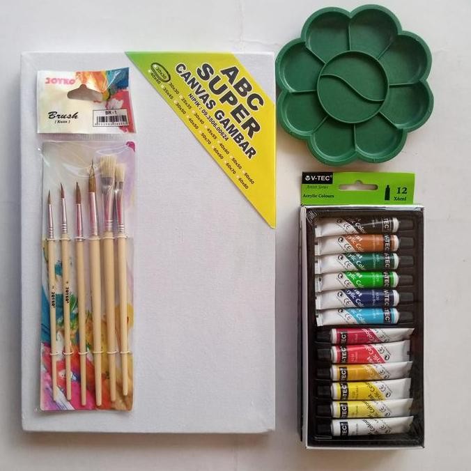 

ready PROMO PAKET MELUKIS + KANVAS 4 IN 1