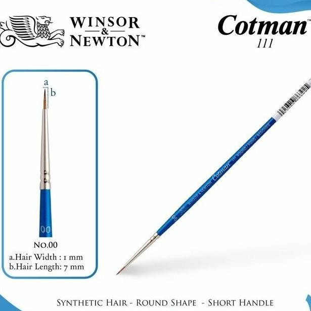 

ready winsor&newton cotman brush series 111 size 00,000,0000