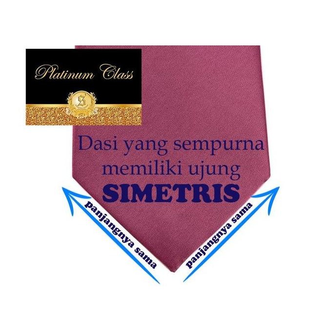 Dasi salur garis biru muda kombinasi batik premium platinum class murah