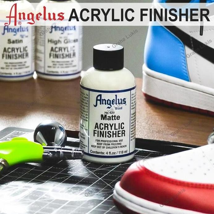 

ready Angelus Satin no 615 High Gloss Acrylic Finisher 4 fl.oz - 1oz