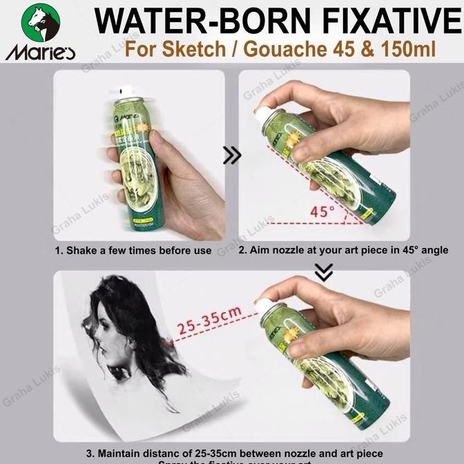 

ready Maries Spray Water Base Fixative for Sketch C320150 / C320045 / Varnish