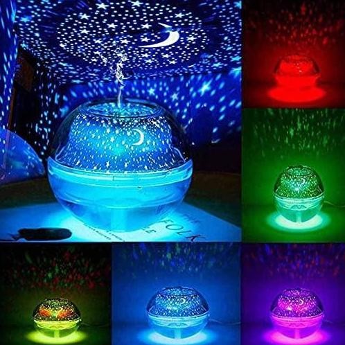 Y&T Air Humidifier Proyektor 500ml LED Moon Light Crystal