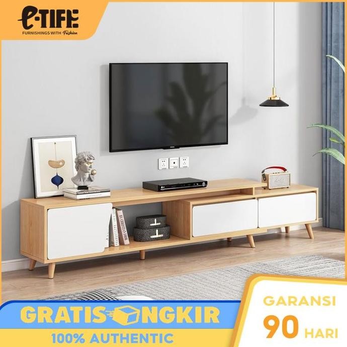 Terlaris E-Tife Furniture Meja Tv / Rak Tv / Meja Tv Adjustable/ Lemari Tv / Meja Tv Minimalis Moder