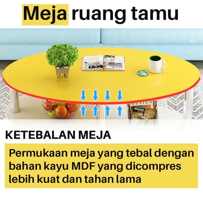 

Terlaris Laris Unik Shop - Meja Ruang Tamu Sofa Meja Cofee Aesthetic Meja Oval Meja Kopi Minimalis Modern Cj-5