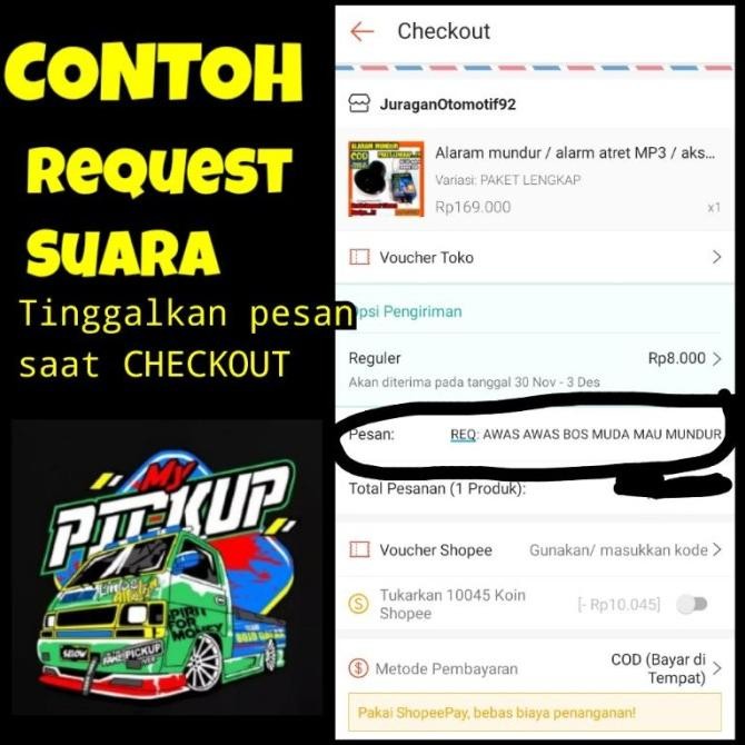 Grosir Original Alaram Mundur Mobil / Atret Awas Awas / Alarm Mundur Truk (