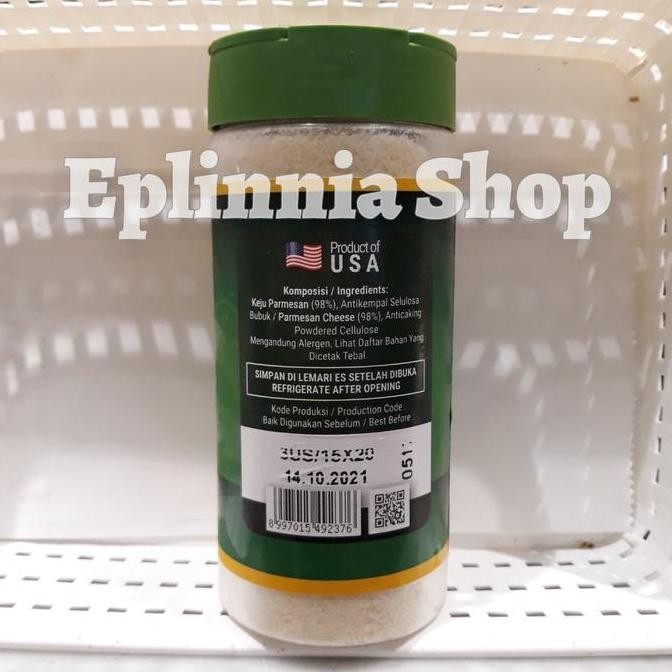 

Grosir Green Valley Parmesan Grated Cheese 200 Gr - Keju Parmesan Bubuk