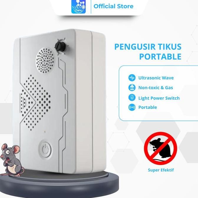 Alat Pengusir Tikus Elektrik Ultrasonic Portable Rechargeable Listrik