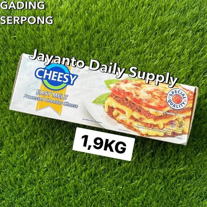 

Grosir Cheesy Easy Melt 2Kg / Mudah Lumer & Leleh / Keju Cheddar Olahan - 100% Halal
