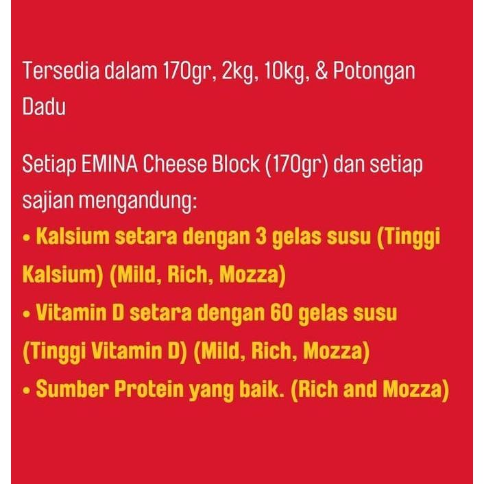 

Promo Keju Emina Mozza - Mozzarella & Cheddare 2 Kg