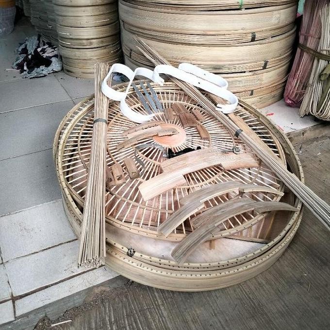 (AMBRUKAN) SANGKAR BURUNG MURAI SIAP RAKIT RUJI NON ROS BAHAN BAMBU KANDANG BURUNG sangkar  murai  2