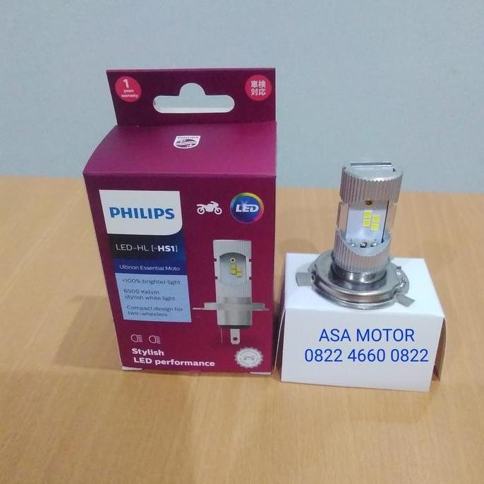 Terlaris Bohlam Lampu Depan Led Philips Kaki 3 Hs1 Untuk Motor Scoopy/Vixion Ready Stok