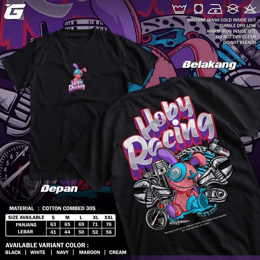 Promo Kaos Hoby Racing Sparepart Baju Distro Mekanik Bengkel Motor Herex