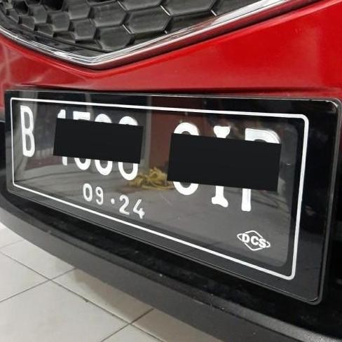 New Model  One Way 2Pcs Tempat Dudukan Plat Mika Akrilik Nomor Mobil 46Cm Model Astra Nomer Polisi B