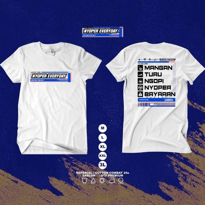 Promo Kaos Nyoper Everyday Baju Distro Mangan Turu Ngopi Nyoper Bayaran