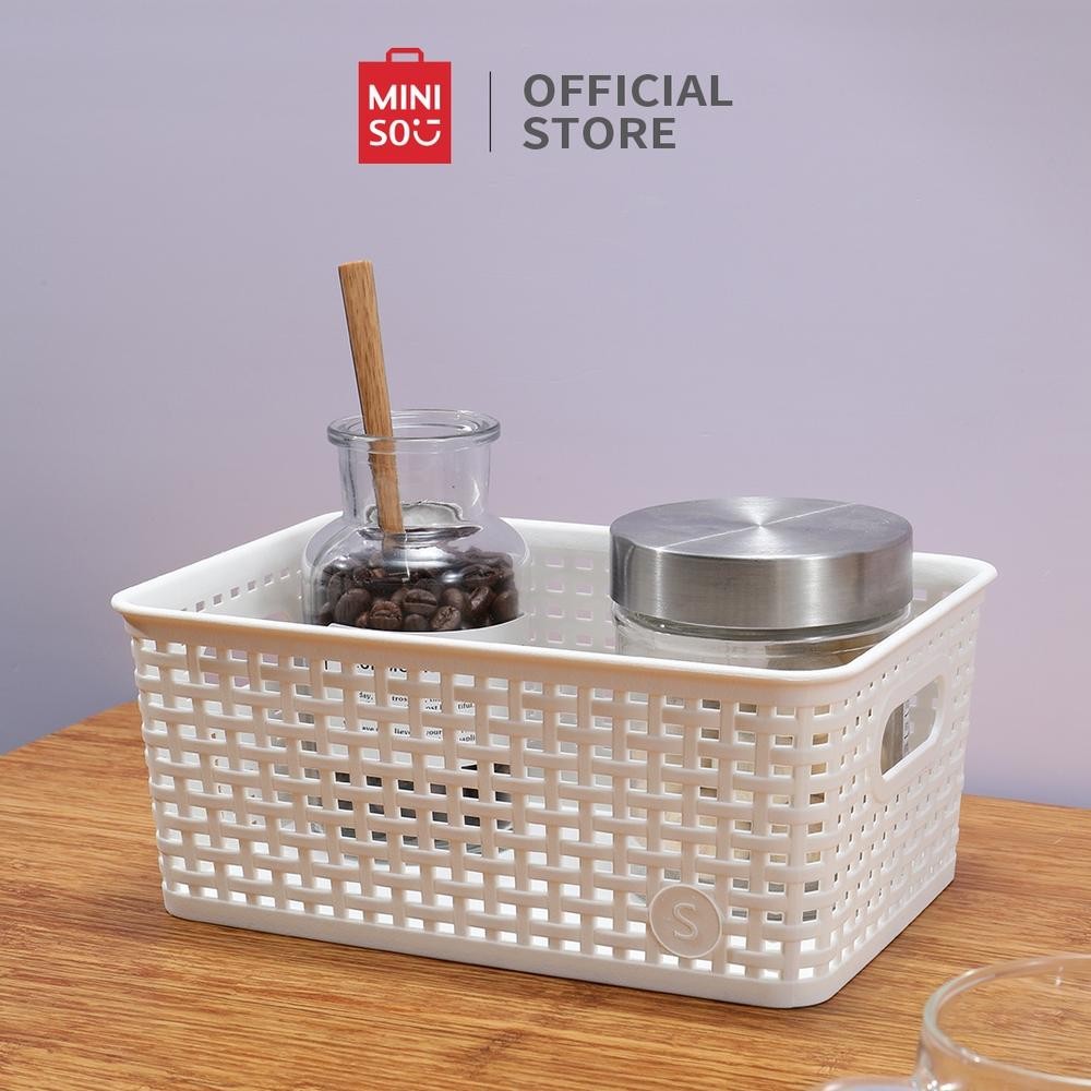 MINISO Keranjang Penyimpanan Kamar Mandi Tempat Kain Multifungsi Kotak Ember Storage Organizer [SBS]