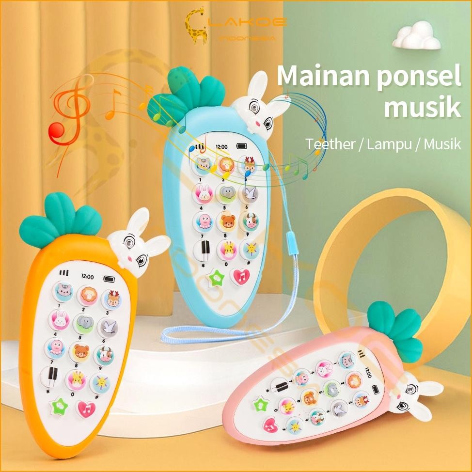 LAKOE Mainan telpon bunyi Mainan Handphone mainan hp anak bayi edukasi AST