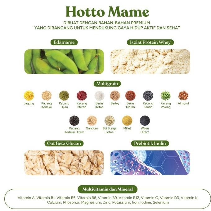 

New Hotto Mame Protein Multigrain (5 Sachet 150 Gram) With Edamame Promo