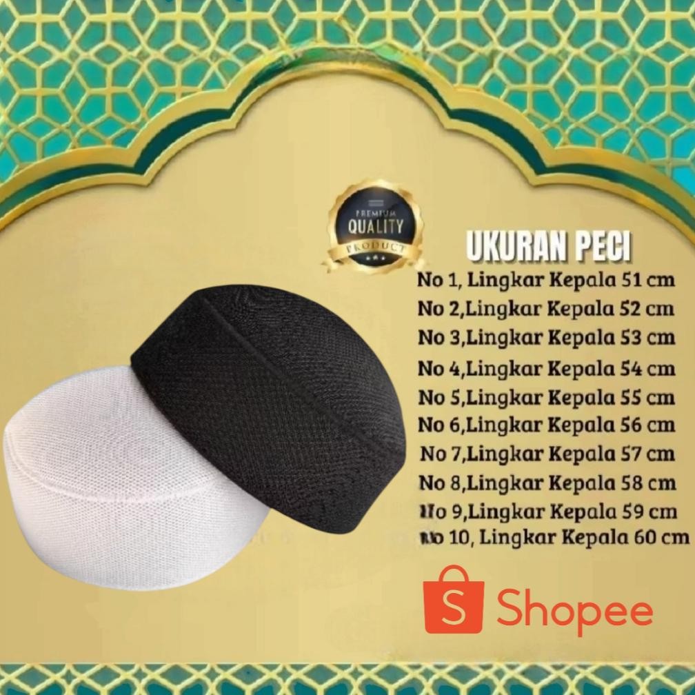 MF peci pakistan mess original / kopiah haji polos hitam putih pria dewasa terbaru AST