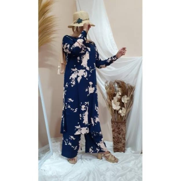 SET TUNIK CELANA KULOT RAYON PREMIUM AST