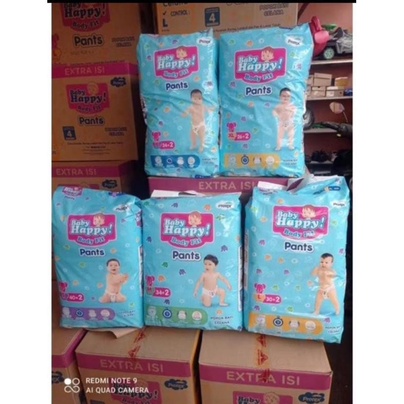 Baby happy baby happy popok celana happy active pants  M20/L20/XL20/XXL18/S38+2/M32/L28/XL26/XXL24 A