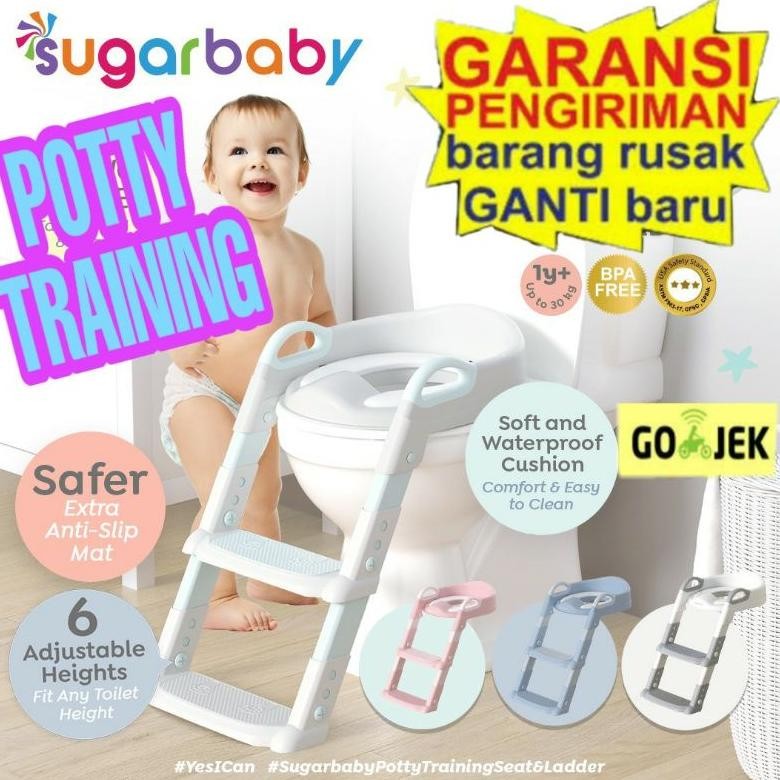 SUGARBABY Potty Ladder Chair Seat Toilet Training Anak | DUDUKAN TOILET BAYI Sugarbaby Potty Trainin
