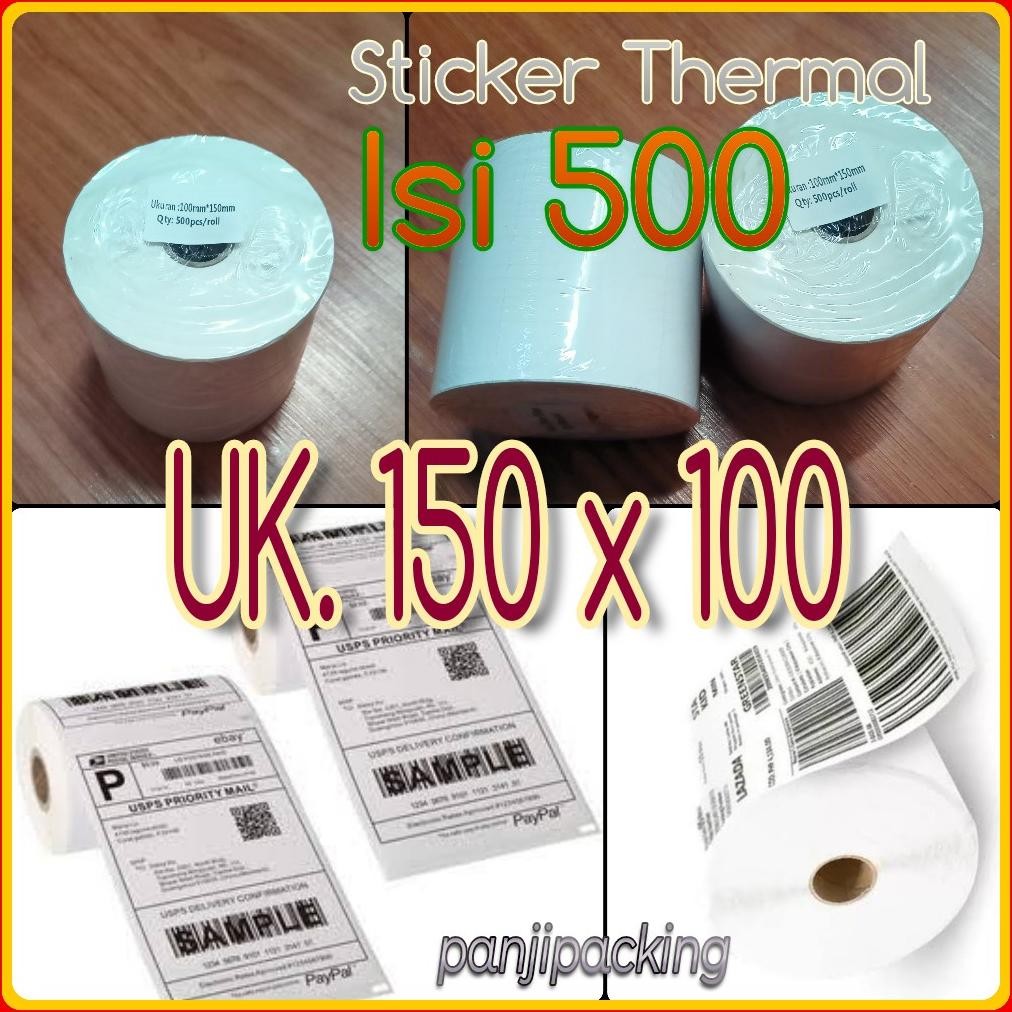 

LABEL BARCODE STIKER 100X150 isi 500 lbr KERTAS STICKER DIRECT THERMAL SV9