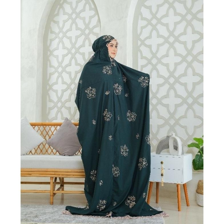 AL AROFAH mukena dewasa ablang ZEVANIA mukena terusan bordie TANPA LENGAN bahan katun micro AST
