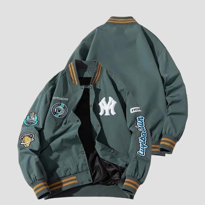 Jaket Varsity Baseball Pria Wanita - Bomber Jacket Original Skullend (Best Quality)