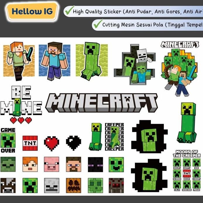

STICKER PACK | STIKER MINECRAFT GAME MAINAN ANAK WATERPROOF ANTI AIR LUCU BOTOL LAPTOP HELM HP KOPER SV9