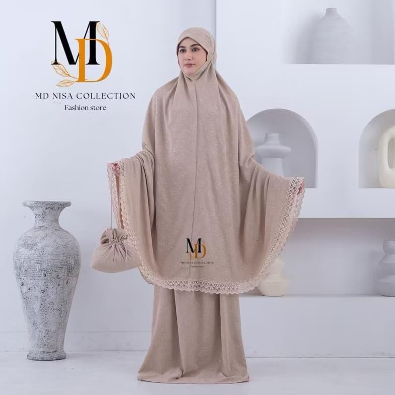 Mukena Shadira syar'i Penutup Dagu Cringcle Embos premium Dewasa AST