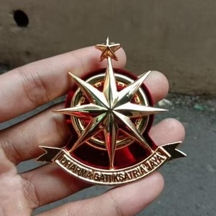 ASLI BREVET EMBLEM BARET BEKANG PIN MIKA AKRILIK MIRROR TENTARA