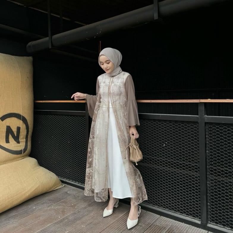 LaLuna Outer Dress Brokat Hari Raya AST