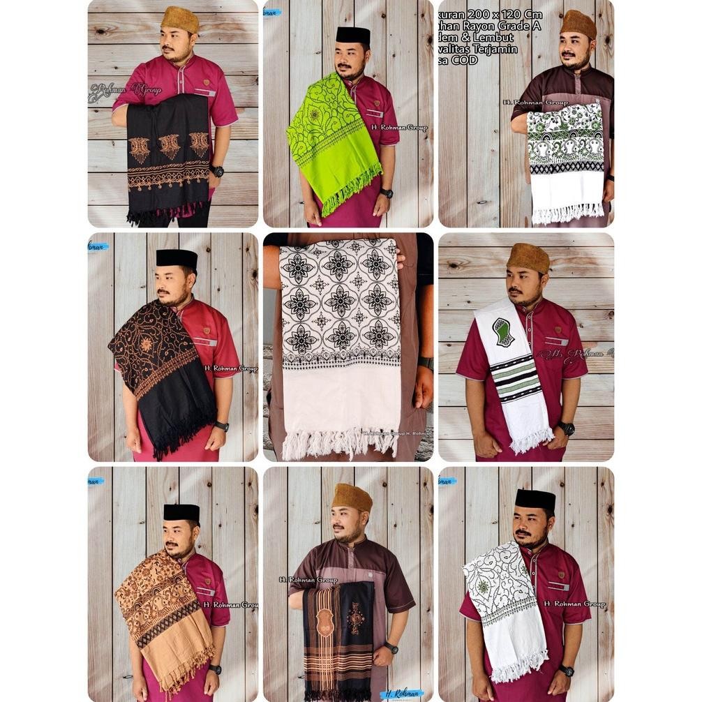 Sorban Rida Yamani Batik Kashmir Printing Anti Luntur Surban Habib Umar Serban Persegi Panjang Halus