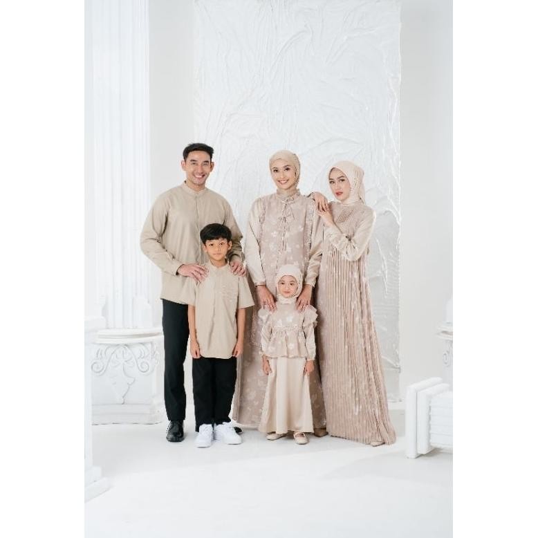 ZOYA Sarimbit 2025 Tutuwuhan Brown - Fashion Muslim Set Sarimbit Keluarga Embun Dress/Edelweiss Dres