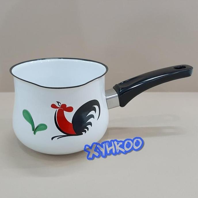 Panci Enamel milk Pan ejiri ayam jago kukuruyuk Kitchenware