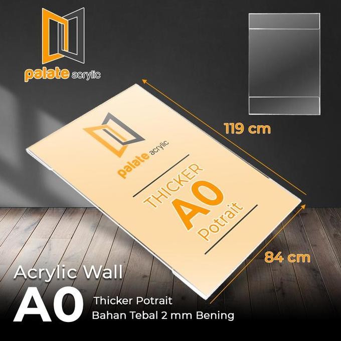 

NEW AKRILIK WALL POTRAIT A0 / ACRYLIC THICKER A0 DINDING BROSUR - 2MM