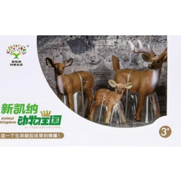 TERLARIS KKV - NEW CANNA 3 WHITETAIL DEER X1044 / FIGUR HEWAN 3D / MAINAN ANAK / KOLEKSI