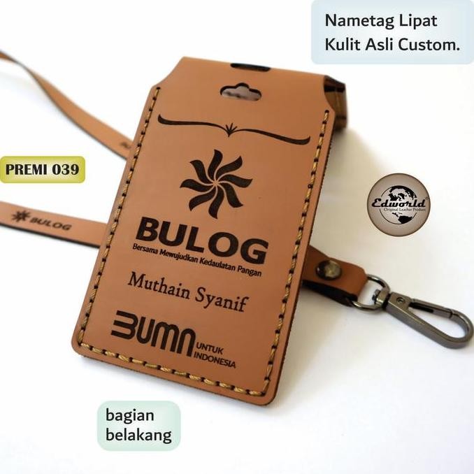

Name Tag Lipat Kulit Asli Custom