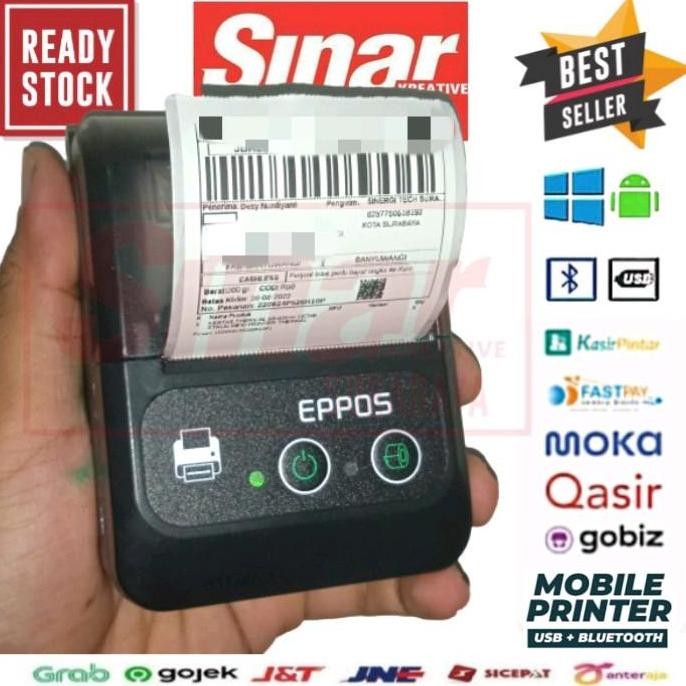 

BEBAS ONGKIR - PRINTER THERMAL BLUETOOTH 58MM X583 V2 CETAK RESI DAN STRUK PPOB MINI KASIR PORTABLE PLUS 1 ROLL Cetak Hitam